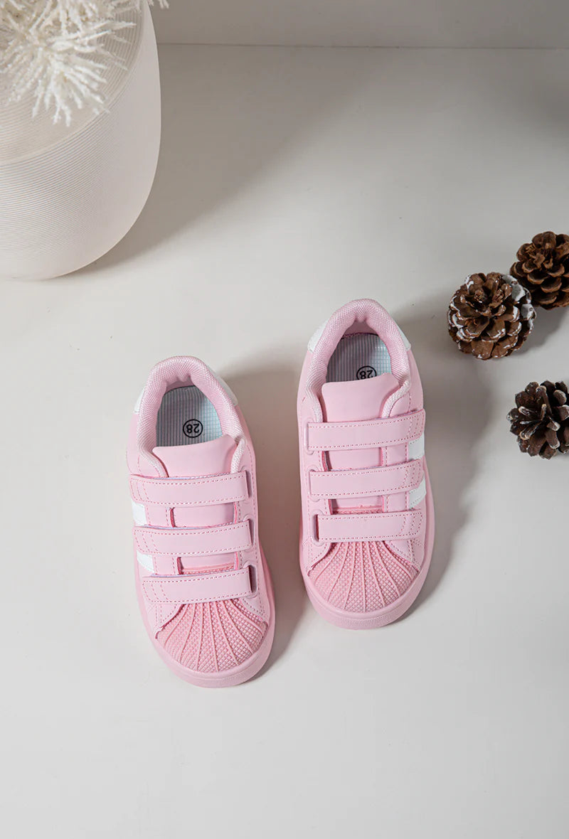 Baskets Enfant à Scratch – Chaussures Enfant – Rose – Confort et Style Quotidien