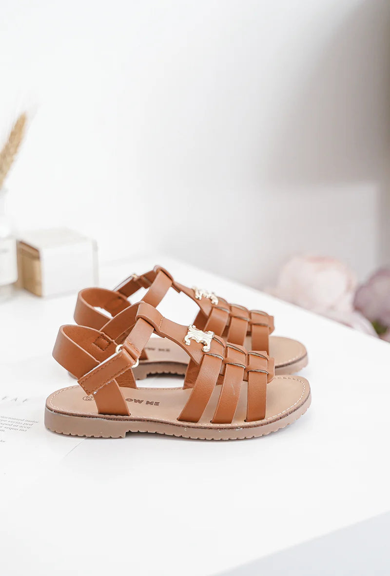 sandale Violette Camel